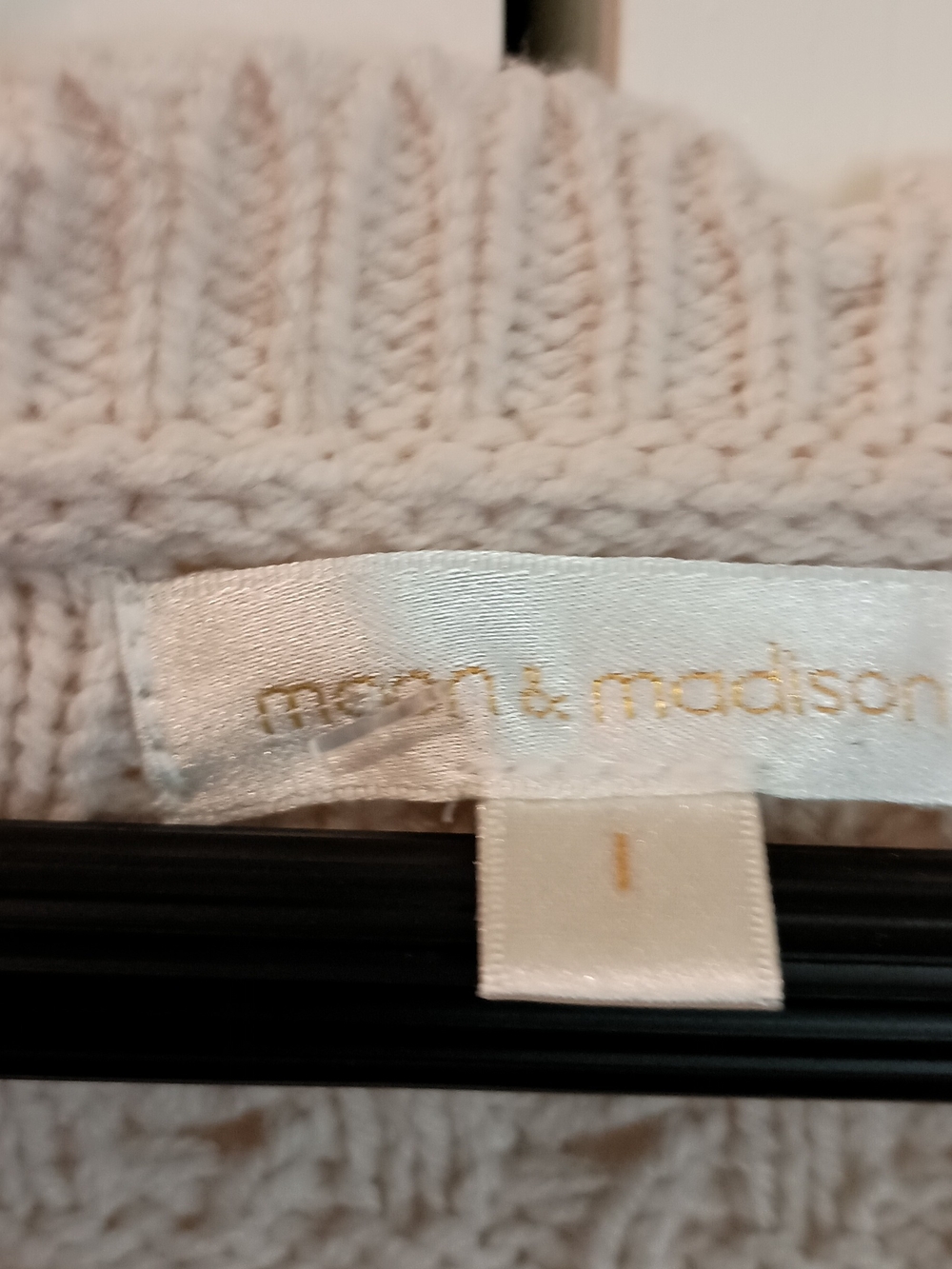 moon & madison Beige Crochet Tie-Front Cardigan NWT - Picture 6 of 10